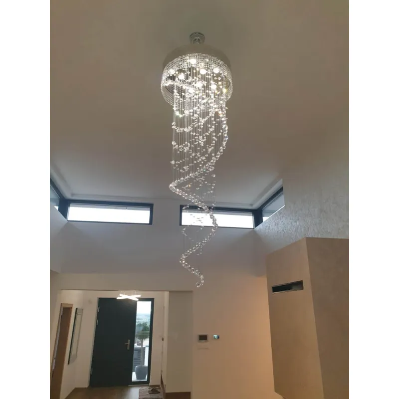 Candelabru Cristale, Spirala, Bohemia, GU10, L401048CLN, Crystal