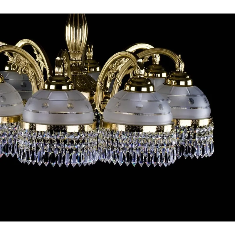 Candelabru Alama, Cristale, Bohemia, E27, LA010098CLN, Crystal