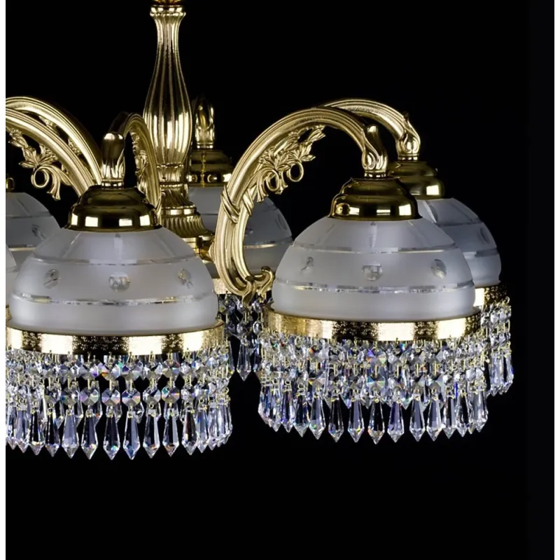 Candelabru Alama, Cristale, Bohemia, E27, LA010099CE, Crystal