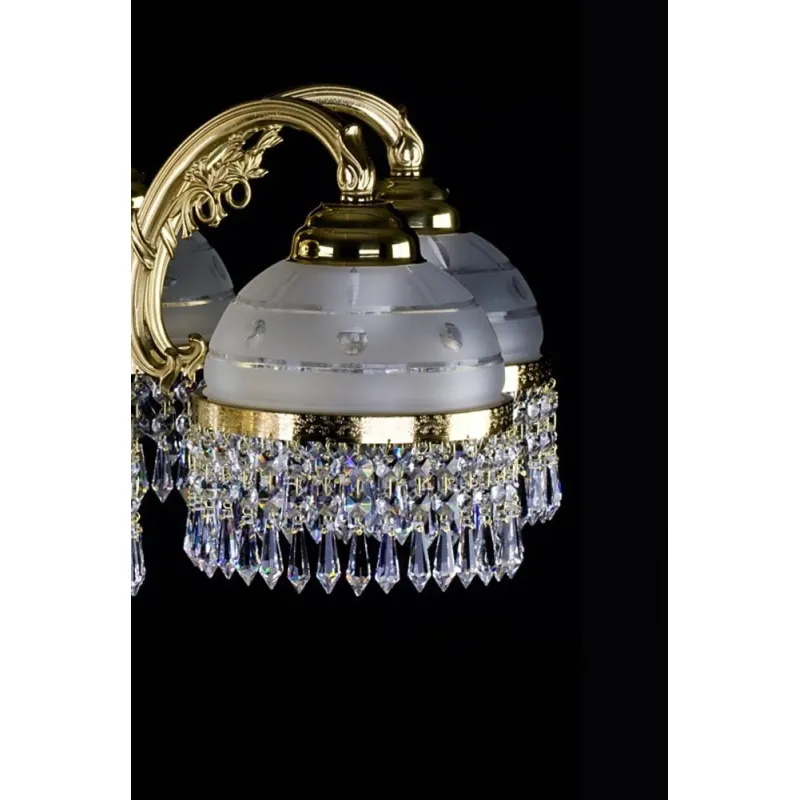 Candelabru Alama, Cristale, Bohemia, E27, LA010099CE, Crystal
