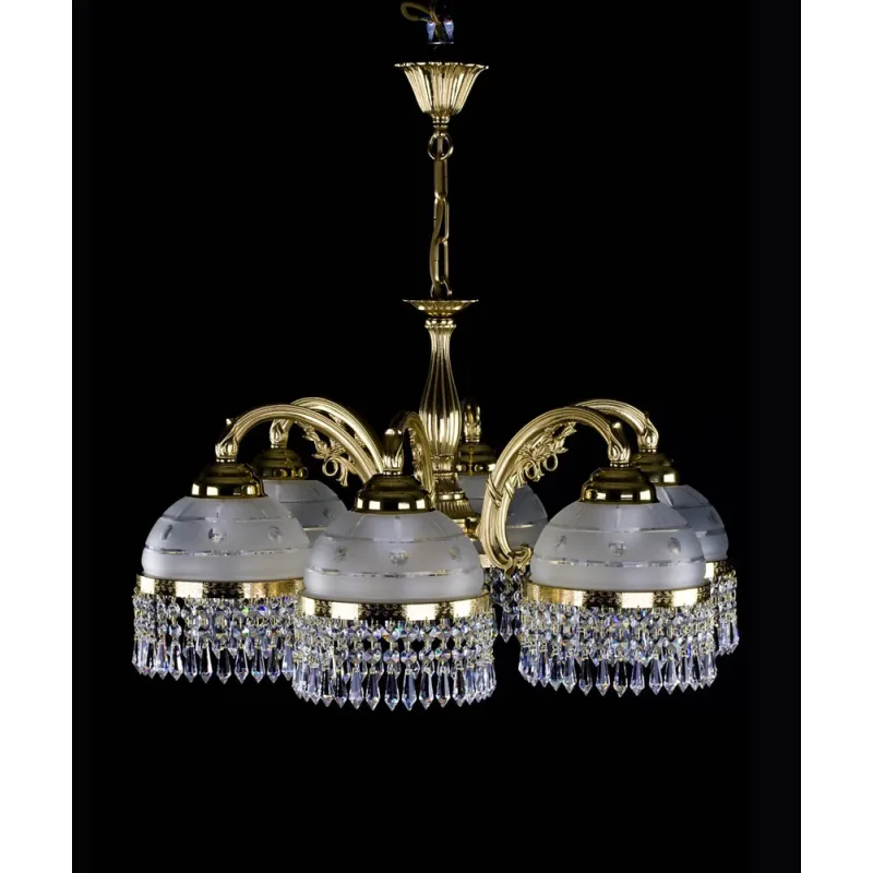 Candelabru Alama, Cristale, Bohemia, E27, LA010099CE, Crystal