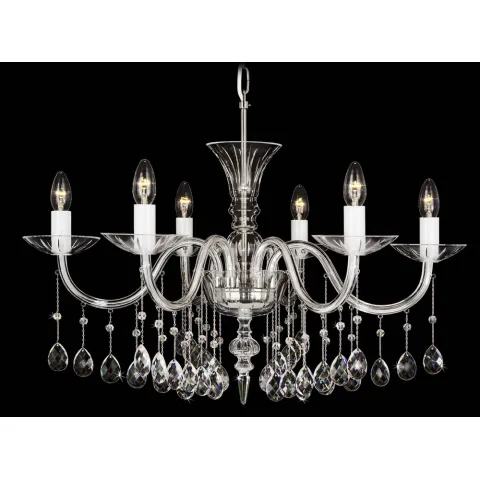 Candelabru Cristale, Sticla, Bohemia, E14, LB01040500658P505, Crystal