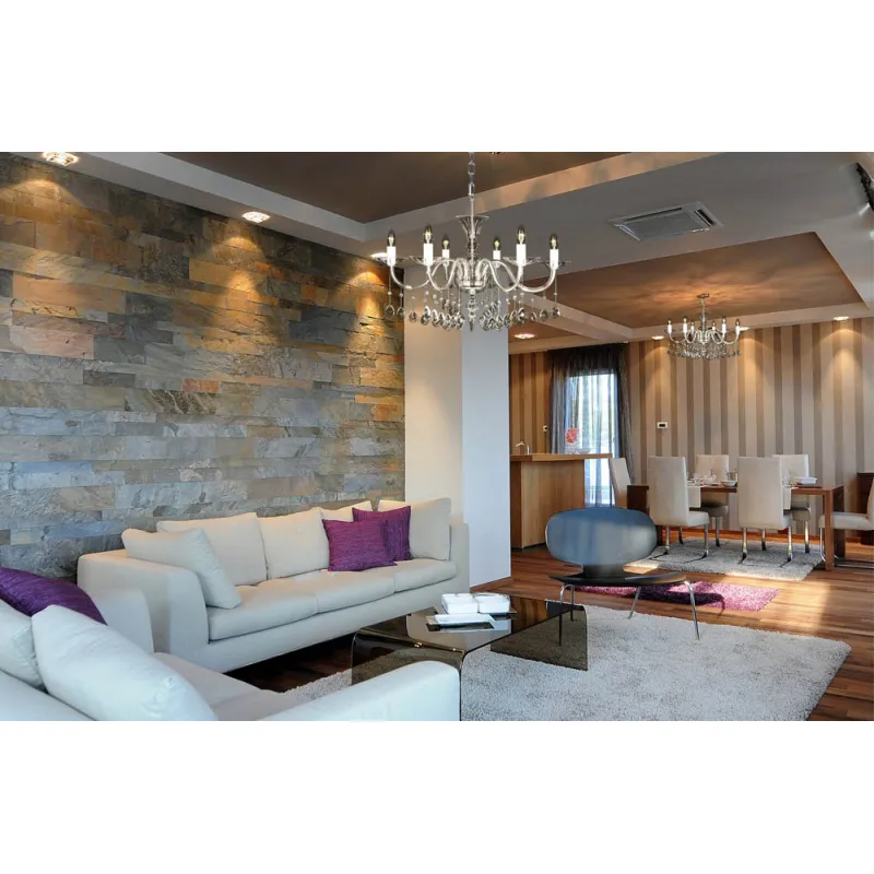 Candelabru Cristale, Sticla, Bohemia, E14, LB01040500658P505, Crystal