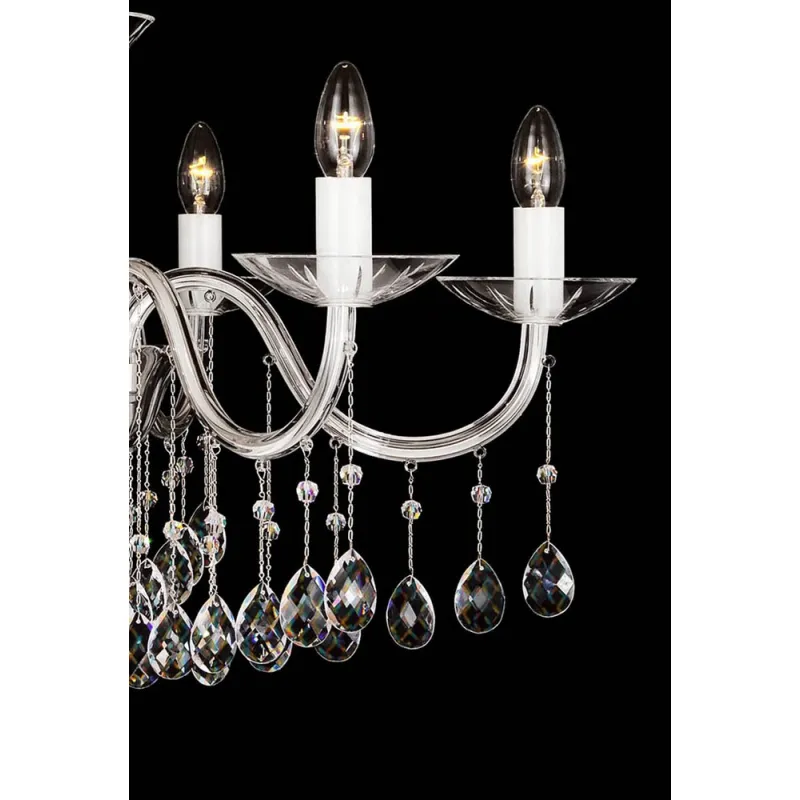 Candelabru Cristale, Sticla, Bohemia, E14, LB01040500658P505, Crystal