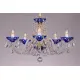 Candelabru Cristale, Bohemia, E14, LL010CH05-BLUE-SP, Crystal