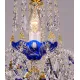Candelabru Cristale, Bohemia, E14, LL010CH05-BLUE-SP, Crystal