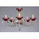 Candelabru Cristale, Bohemia, E14, LL010CH05-RED-SP, Crystal