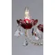 Candelabru Cristale, Bohemia, E14, LL010CH05-RED-SP, Crystal