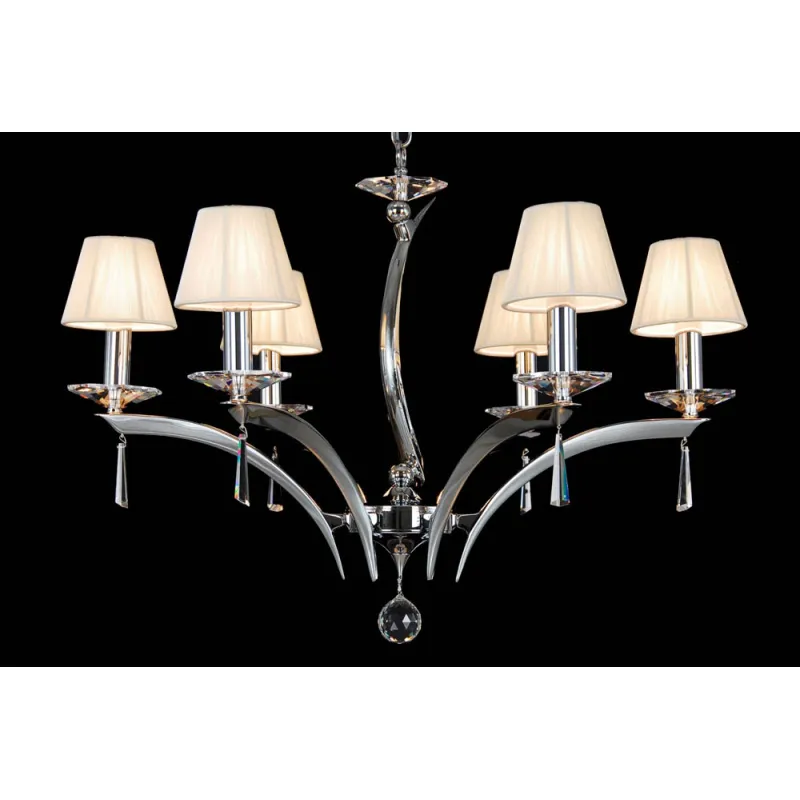 Candelabru Alama, Cristale, Bohemia, E14, LL010CH06Sirm, Crystal