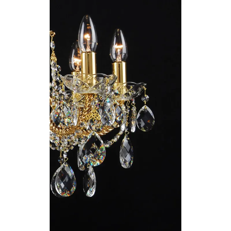 Candelabru Cristale, Bohemia, E14, LL010CH08-COATED-CRYSTAL-D, Crystal