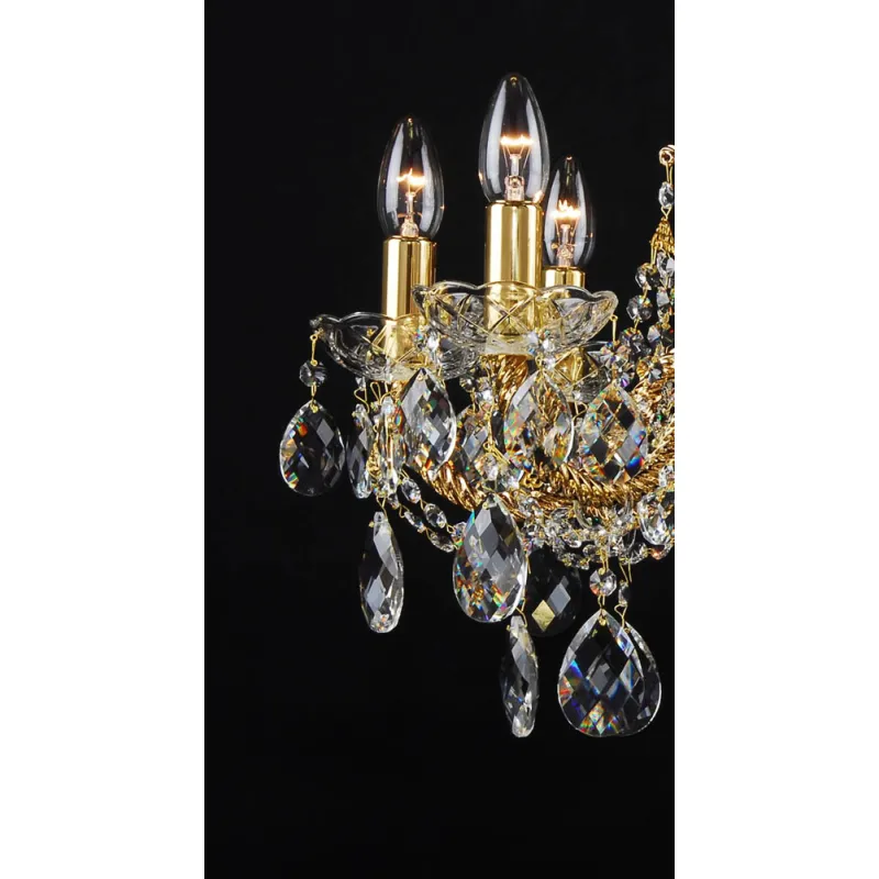 Candelabru Cristale, Bohemia, E14, LL010CH08-COATED-CRYSTAL-D, Crystal