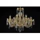 Candelabru Cristale, Bohemia, E14, LL010CH08-CRYSTAL-GOLD, Crystal