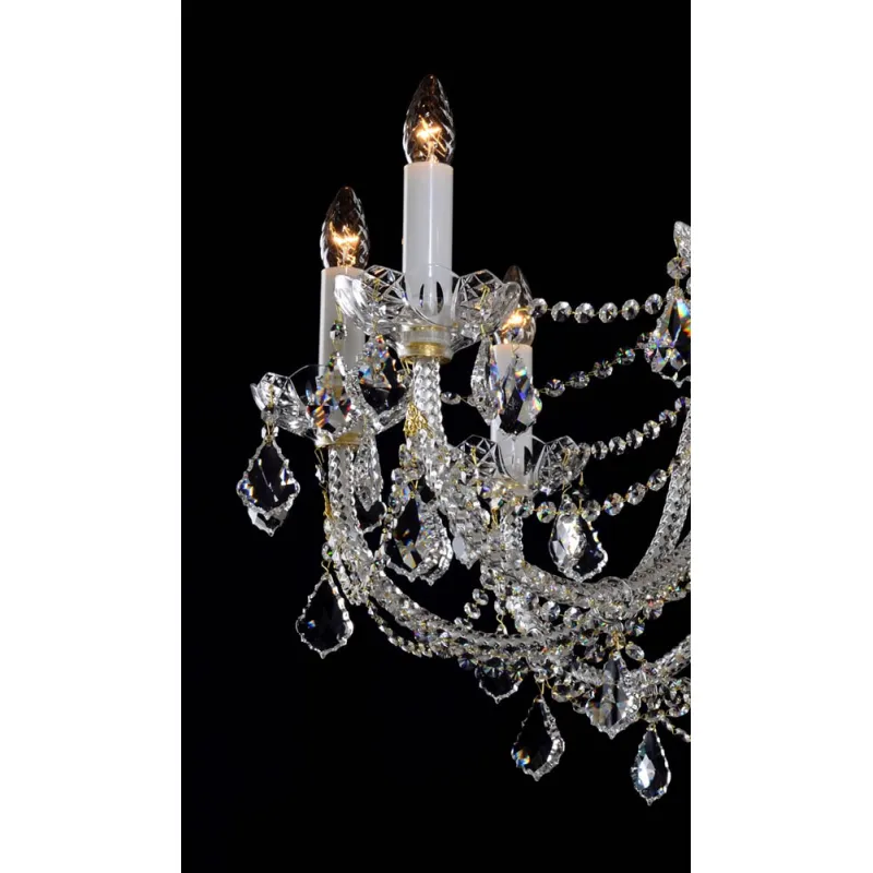 Candelabru Cristale, Bohemia, E14, LL010CH10-CRYSTAL-XL, Crystal
