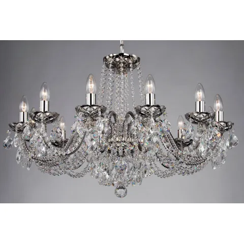 Candelabru Cristale, Bohemia, E14, LL010CH12-COATED-CRYSTAL-NBNS, Crystal