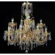 Candelabru Cristale, Bohemia, E14, LL010CH12-CRYSTAL-GOLD, Crystal