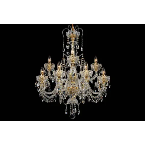 Candelabru Cristale, Sticla, Bohemia, E14, LL010CH12OLA, Crystal