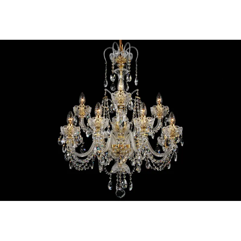 Candelabru Cristale, Sticla, Bohemia, E14, LL010CH12OLA, Crystal