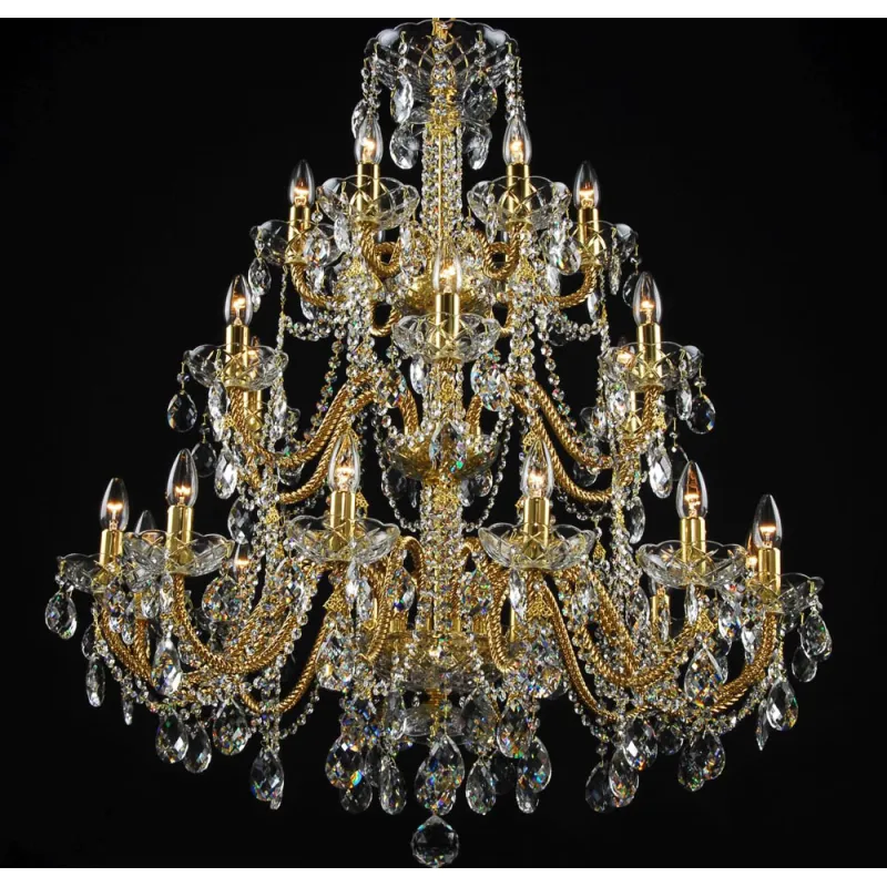Candelabru Cristale, Bohemia, E14, LL010CH24-COATED-CRYSTAL-D, Crystal