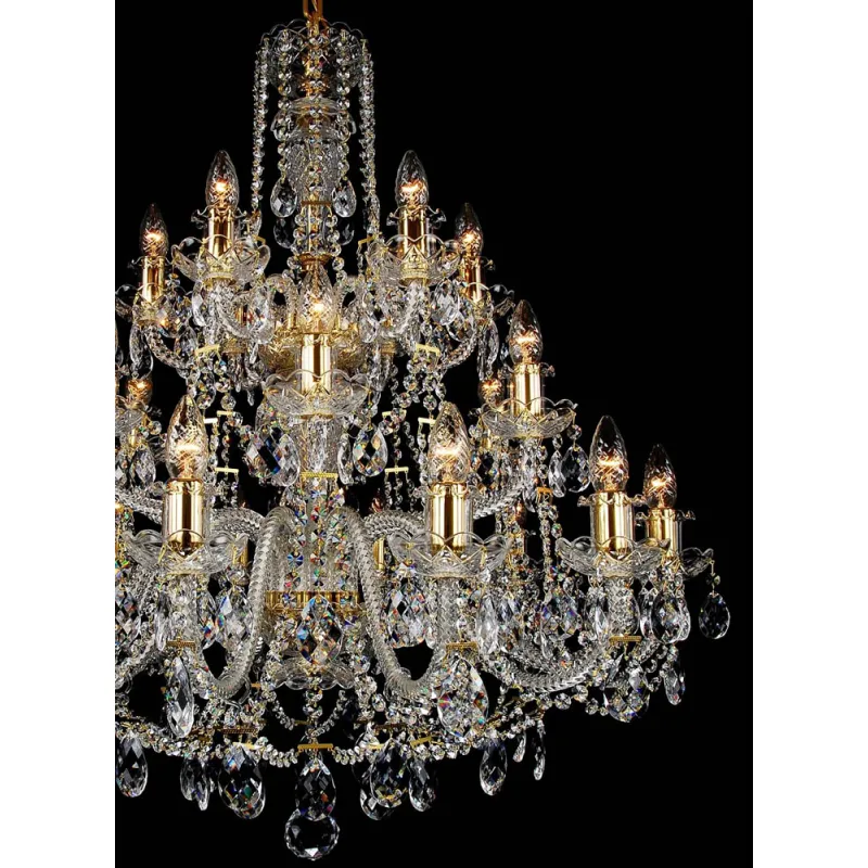 Candelabru Cristale, Bohemia, E14, LL010CH24DG, Crystal