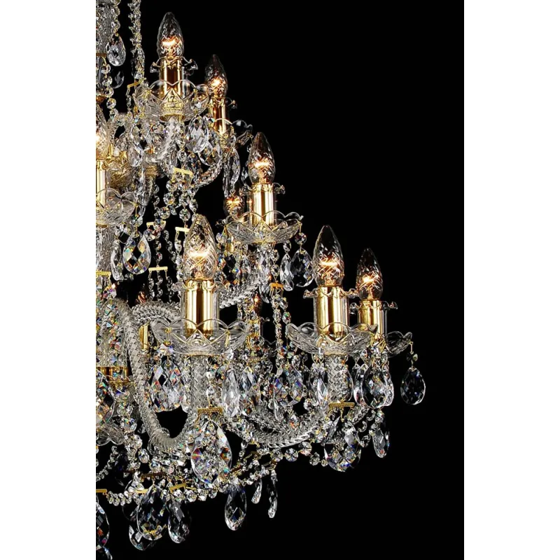 Candelabru Cristale, Bohemia, E14, LL010CH24DG, Crystal