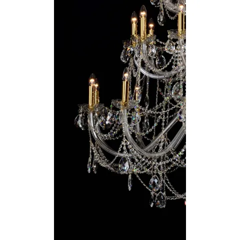 Candelabru Cristale, Bohemia, E14, LL010CH42-CRYSTAL-XLG-LONG, Crystal
