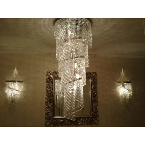 Candelabru Cristale, Spirala, Bohemia, E14, LW010010060101Ni, Crystal