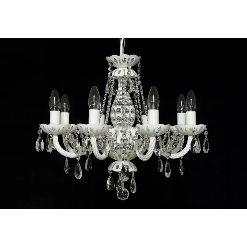 Candelabru Cristale, Colorat white, Bohemia, E14, LW010101083101WHITE, Crystal