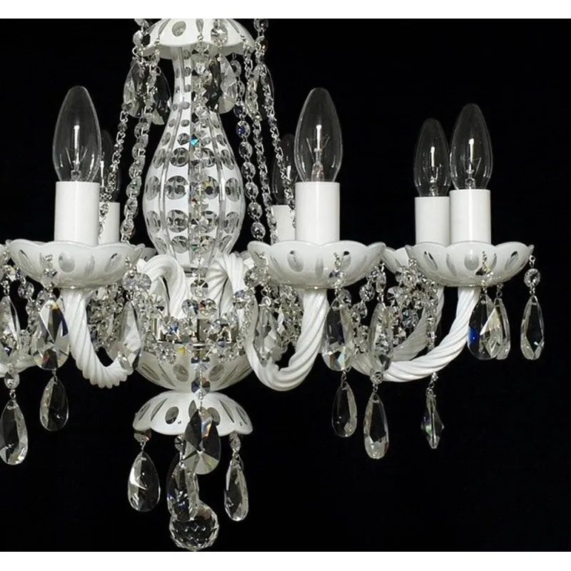 Candelabru Cristale, Colorat white, Bohemia, E14, LW010101083101WHITE, Crystal
