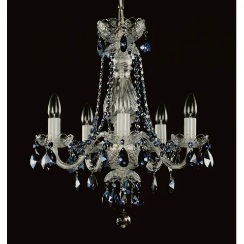 Candelabru Cristale, Colorat, Bohemia, E14, LW010102052101blue, Crystal
