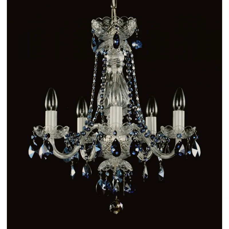 Candelabru Cristale, Colorat, Bohemia, E14, LW010102052101blue, Crystal