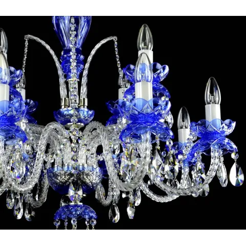 Candelabru Cristale, Colorat, Bohemia, E14, LW010102122100Gcolor, Crystal