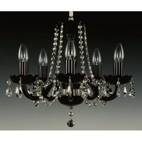 Candelabru Cristale, Colorat black, Bohemia, E14, LW010109052101, Crystal