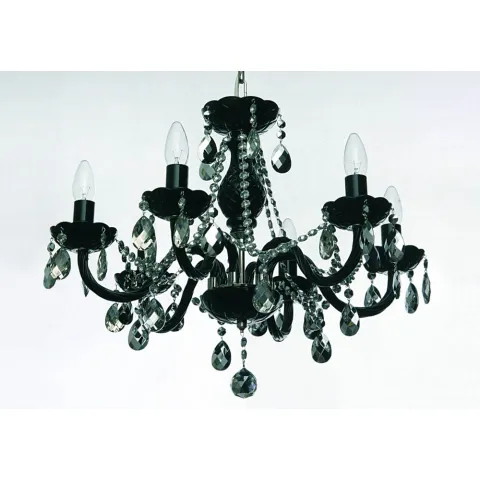 Candelabru Cristale, Colorat black, Bohemia, E14, LW010114062101, Crystal