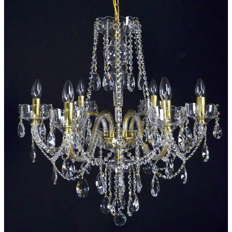 Candelabru Cristale, Sticla, Bohemia, E14, LW010121062100G, Crystal