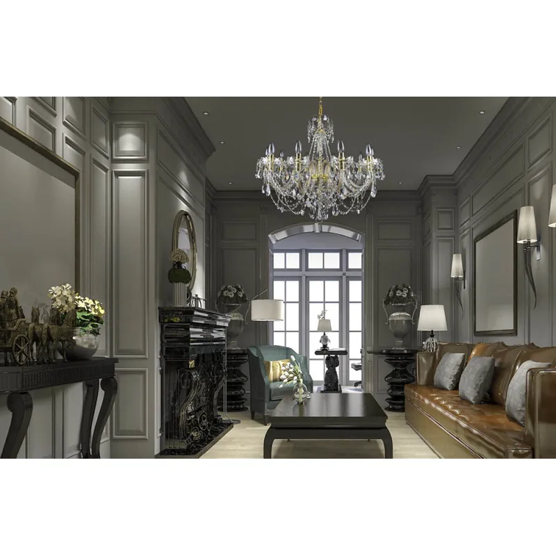 Candelabru Cristale, Sticla, Bohemia, E14, LW010121102200G, Crystal