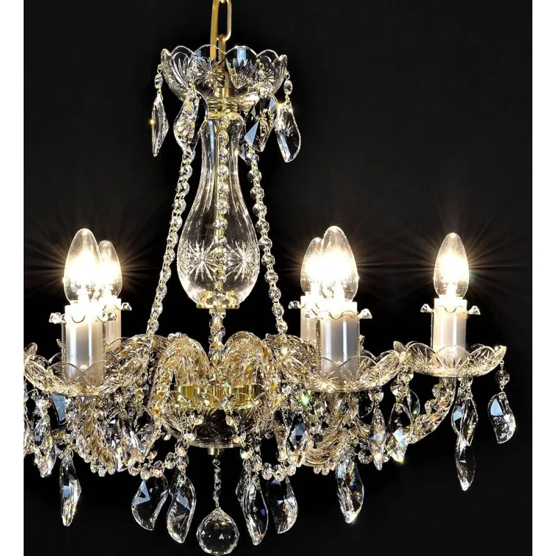 Candelabru Cristale, Sticla, Bohemia, E14, LW010142062100G, Crystal
