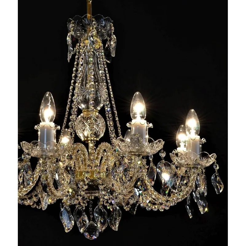 Candelabru Cristale, Sticla, Bohemia, E14, LW010142082100G, Crystal