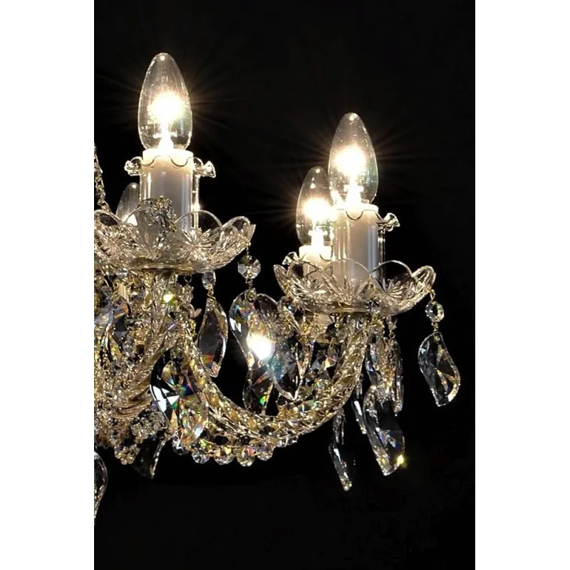 Candelabru Cristale, Sticla, Bohemia, E14, LW010142082100G, Crystal