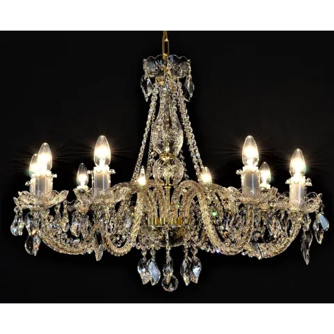 Candelabru Cristale, Sticla, Bohemia, E14, LW010142102100G, Crystal
