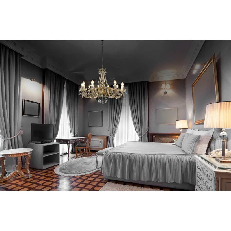 Candelabru Cristale, Sticla, Bohemia, E14, LW010142102100G, Crystal