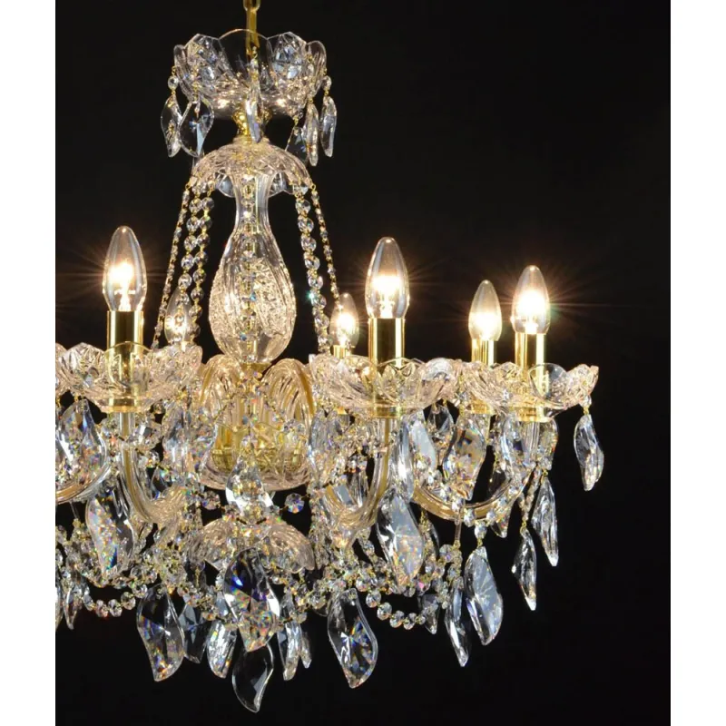 Candelabru Cristale, Sticla, Bohemia, E14, LW010146082100G, Crystal