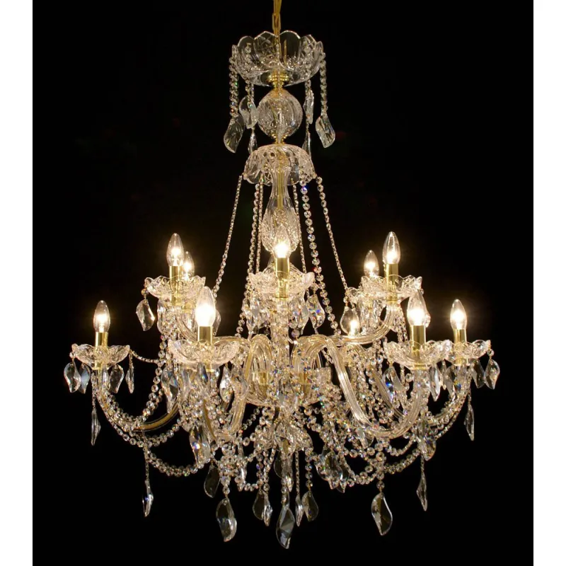 Candelabru Cristale, Sticla, Bohemia, E14, LW010146122100G, Crystal