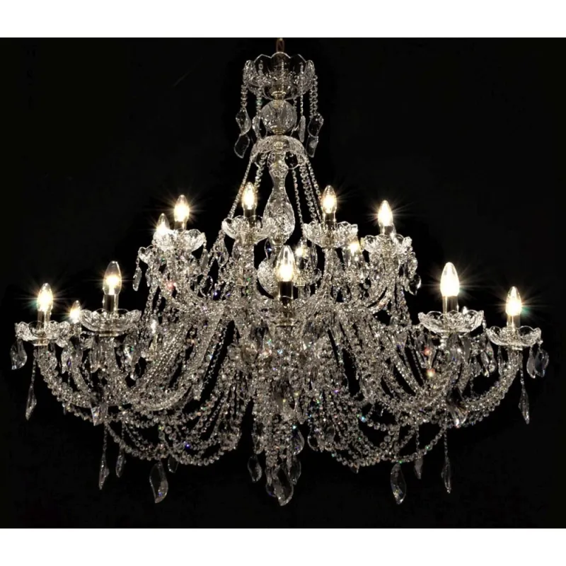 Candelabru Cristale, Sticla, Bohemia, E14, LW010146202100G, Crystal