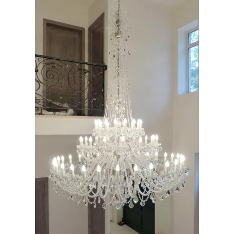 Candelabru Cristale, Bohemia, E14, LW010147602201Ni, Crystal