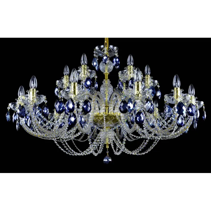 Candelabru Cristale, Colorat, Bohemia, E14, LW010166182230G, Crystal