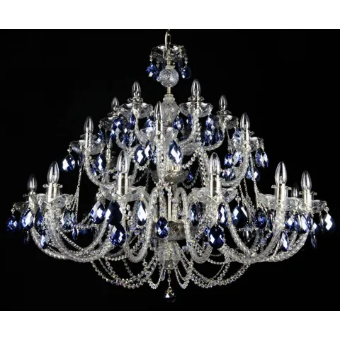 Candelabru Cristale, Colorat, Bohemia, E14, LW010166242100G blue, Crystal