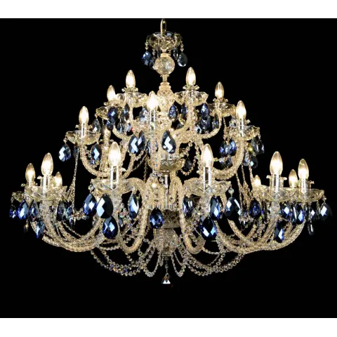 Candelabru Cristale, Colorat, Bohemia, E14, LW010166242100G blue, Crystal