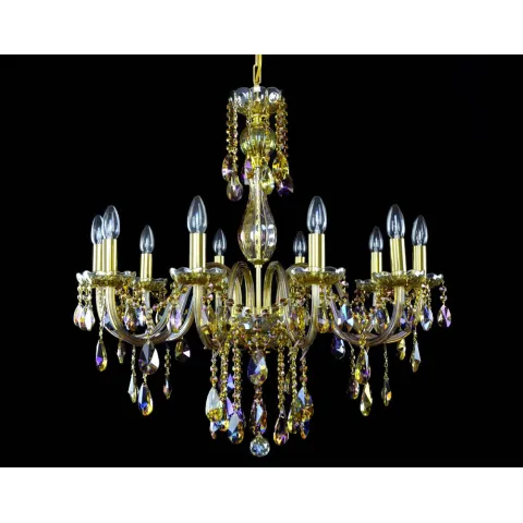 Candelabru Cristale, Colorat, Bohemia, E14, LW010167101100G, Crystal