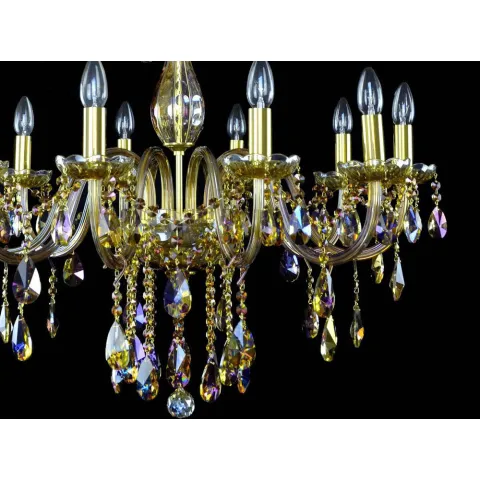 Candelabru Cristale, Colorat, Bohemia, E14, LW010167101100G, Crystal