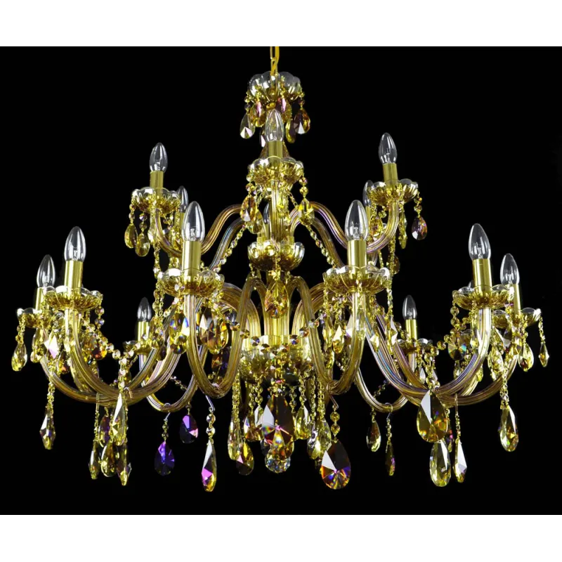 Candelabru Cristale, Colorat, Bohemia, E14, LW010167181100G, Crystal